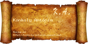 Konkoly Antónia névjegykártya